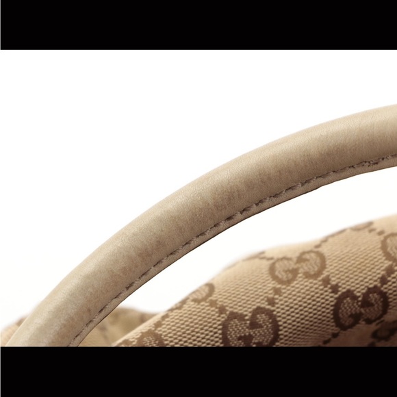 Gucci sukey domed shoulder bag inGG canvas Ivory leather - Picture 11 of 11